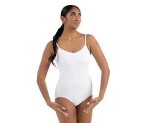 Capezio 126 Justaucorps Classique Double Bretelle pour Femme, Blanc, Taille L