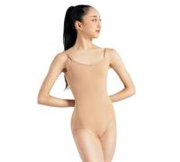 Capezio Camisole Leotard with Adjustable Straps Collant, Light Suntan, L Femme