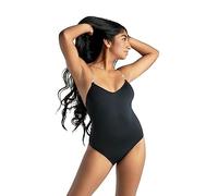 Capezio Camisole Leotard with Clear Transition Straps Collant, Black, S Femme