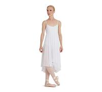 Capezio Caraco Empire Robe de danse, costume de danse élégant avec justaucorps et jupe en georgette fluide, robe lyrique sans manches pour femme, idéale pour la danse lyrique et ballet