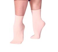 Capezio Chaussettes côtelées pour femme, rose ballet, taille unique, Ballet rose., taille unique