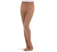 Capezio Collants Ultra Doux pour Femmes, Collants de Danse Professionnels, Collants en Nylon pour Spectacles de Danse et Temps en Studio, Design Confortable avec Ceinture Auto-tricotée - Suntan,