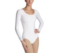 Capezio Cotton Classic Long Sleeve Leotard Collant, White, M Femme