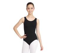 Capezio Justaucorps Caraco Classique à col en V, Noir, XL Femme
