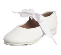 Capezio PU JR Tyette Tap, Chaussures Danse Fille - Blanc-V.4, 31 EU