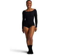 Capezio Justaucorps à Manches Longues, Noir, XS Femme