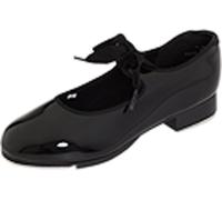 Capezio Women's N625 Jr. Tyette Tap Shoe,Black Patent,5 W US