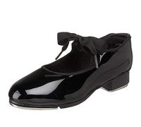 Capezio Women's N625 Jr. Tyette Tap Shoe,Black Patent,7 W US