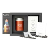 CAPFITO Kit, Capsule réutilisables pour machines compatible Nespresso (original), [1 Capfito + 12 capsules réutilisables en polypropylène +100 disques Aluminium] (Rouge)