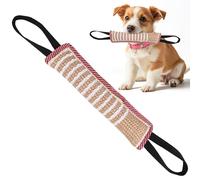 Capgoost Boudin à Mordre Jouet pour Chien, Boudin Chien, Jute Bâton de Dressage avec 2 Poignées, Traction Tir à Corde Jouets Interactifs pour Chiens, Jouet pour Chiens de Petite et Moyenne Taille