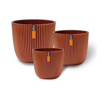 Capi Europe - Coffret Cadeau Pot Boule Groove ‘Made with ’cuivre métallique - Set S - Pots de Fleurs pour l'intérieur et l'extérieur - Fabriqués à partir de matériaux recyclés