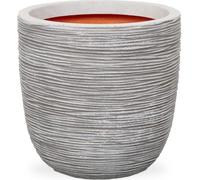 CAPI EUROPE Jardiniere NATURE RIB - 35x34 cm - Ivoire