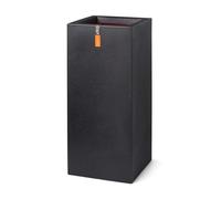 Cache-pots Capi Europe - Pot de fleurs rectangulaire Smooth Nl - Noir - 36x36x79 - Pot de fleurs pour l'intérieur et l'extérieur - KBL952