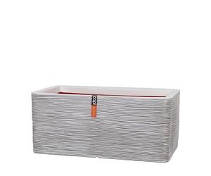 Capi Europe - Jardinière rectangulaire Rib NL - 73x39x32 - Ivoire - Ouverture Ø39 - Pot intérieur et extérieur - KOFI963