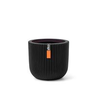 Capi Europe - Pot Boule Groove - 24x21 - Noir - Ouverture Ø24 - Pot intérieur et extérieur - BGVBL134