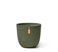 Capi Europe - Pot Boule Groove Made with Gazon Artificiel Green - 22x20 - Pots de Fleurs pour l'intérieur et l'extérieur - Fabriqués à partir de matériaux recyclés