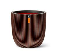 Capi Europe - Pot Boule Groove NL - 43x41 - Cuivre - Ouverture Ø35 - Pot pour Une Utilisation à l'intérieur et à l'extérieur - Incassable - 100% Recyclable - KGVCO933
