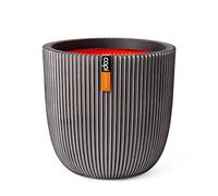 Capi Europe - Pot Boule Groove NL - 54x52 - Anthracite - Pot de Fleurs pour intérieur et extérieur - Cache-Pot - Pot de Plantation - Jardinière - Plastique - KGVZ935