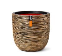 Capi Europe - Pot Boule Rib NL - 43x41 - Or - Ouverture Ø35 - Pot pour Une Utilisation à l'intérieur et à l'extérieur - Incassable - 100% Recyclable - KBGR933