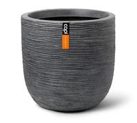 Capi Europe - Pot Boule Waste Rib NL - 35x34 - Terrazzo Gris - Ouverture Ø29 - Pot pour Une Utilisation à l'intérieur et à l'extérieur - Incassable - 100% Recyclable - KTGR932
