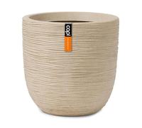 Capi Europe - Pot Boule Waste Rib NL - 43x41 - Terrazzo Beige - Ouverture Ø43 - Pot intérieur et extérieur - KTBR933