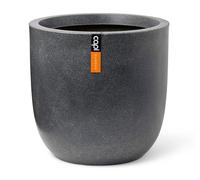 Capi Europe - Pot Boule Waste Smooth NL - 43x41 - Terrazzo Gris - Ouverture Ø43 - Pot intérieur et extérieur - KTG933