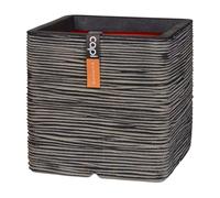 Capi Europe - Pot carré Rib NL - 50x50 - Anthracite - Ouverture Ø50 - Pot intérieur et extérieur - KOFZ904