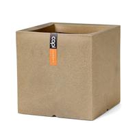 Capi Europe - Pot carré Smooth NL - 50x50 - Beige - Ouverture Ø50 - Pot intérieur et extérieur - KBE904