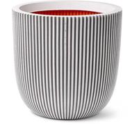 Capi Europe - Pot Boule Groove NL - 43x41 - Ivoire - Ouverture Ø35 - Pot pour Une Utilisation à l'intérieur et à l'extérieur - Incassable - 100% Recyclable - KGVI933