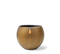 Capi Europe - Vase Boule Groove - 30x25 - Or - Ouverture Ø30 - Pot intérieur et extérieur - BGVGB104