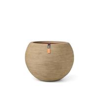 Capi Europe - Vase Boule Rib NL - 40x32 - Beige - Ouverture Ø40 - Pot intérieur et extérieur - KBER270