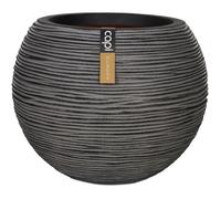 Capi Europe - Vase Boule Rib NL - 40x32 - Anthracite - Ouverture Ø24 - Pot pour Une Utilisation à l'intérieur et à l'extérieur - Incassable - 100% Recyclable - KOFZ270