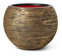 Capi Europe - Vase Boule Rib NL KBGR270 40x32 Or Ouverture Ø40 Intérieur/extérieur