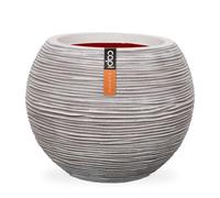 Capi Europe - Vase Boule Rib NL - 40x32 - Ivoire - Ouverture Ø40 - Pot intérieur et extérieur - KOFI270