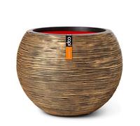 Capi Europe - Vase Boule Rib NL - 40x32 - Or - Ouverture Ø40 - Pot intérieur et extérieur - KBGR270