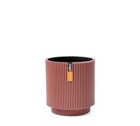 Capi Europe - Vase Cylindre Groove Colours - 11x12 - Rose - Ouverture Ø11 - Pot intérieur et extérieur - BGVPI312