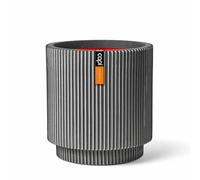 Capi Europe – Pot de fleurs cylindrique Groove 36 x 38 cm intérieur/extérieur – Anthracite
