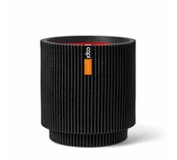 Vase cylindre - CAPI EUROPE - Groove NL - 36 x 38 cm - Noir