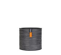 Capi Europe - Vase Cylindre Rib Anthracite & Ivory - 17x15 - Anthracite - Ouverture Ø15 - Pot pour l'intérieur - BOFZ213