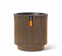 Capi Europe - Vase cylindrique Groove NL - 35x38 - Or - Pot de Fleurs pour intérieur et extérieur - Cache-Pot - Pot de Plantation - Jardinière - Plastique - KGVGB882