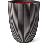 CAPI EUROPE Vase élégant bas GROOVE NL - 34x46 cm - Anthracite