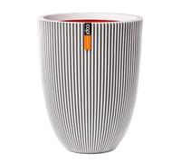 Capi Europe - Vase élégant Bas Groove NL - 34x46 - Ivoire - Ouverture Ø34 - Pot intérieur et extérieur - KGVI782