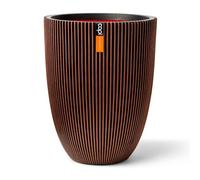 Capi Europe - Vase élégant Bas Groove NL - 46x58 - Cuivre - Ouverture Ø46 - Pot intérieur et extérieur - KGVCO783