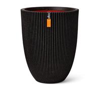 Capi Europe – Vase Élégant Bas Groove NL – 46x58 Noir Ø46 Intérieur & Extérieur KGVBL783