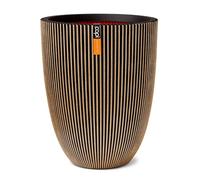 Capi Europe - Vase élégant Bas Groove NL - 46x58 - Or - Ouverture Ø38 - Pot pour Une Utilisation à l'intérieur et à l'extérieur - Incassable - 100% Recyclable - KGVGB783