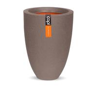 Capi Europe - Vase élégant Bas Smooth NL - 36x48 - Taupe Chaud - Ouverture Ø36 - Pot intérieur et extérieur - KWT782