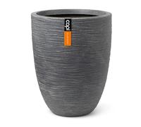 Capi Europe - Vase élégant Bas Waste Rib NL - 46x58 - Terrazzo Gris - Ouverture Ø46 - Pot intérieur et extérieur - KTGR783