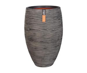 Capi Europe - Vase élégant Deluxe Rib NL - 38x58 - Anthracite - Ouverture Ø38 - Pot intérieur et extérieur - KOFZ1131