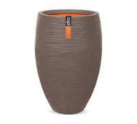 Capi Europe - Vase élégant Deluxe Rib NL - 38x58 - Warm Taupe - Ouverture Ø27 - Pot pour Une Utilisation à l'intérieur et à l'extérieur - Incassable - 100% Recyclable - KWTR1131