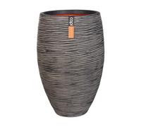 Capi Europe - Vase élégant Deluxe Rib NL - 55x85 - Anthracite - Ouverture Ø55 - Pot intérieur et extérieur - KOFZ1132